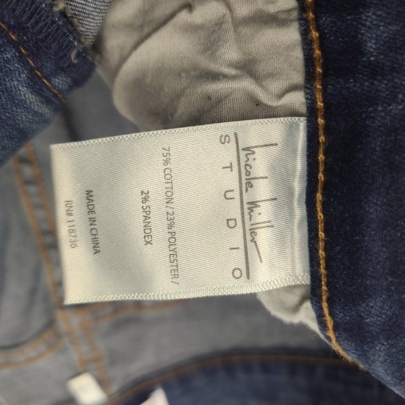 Nicole Miller Skinny Mid Rise Denim Size 12 - Picture 9 of 9